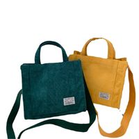 Women's Fashion Solid Color Corduroy Shopping Bags main image 5