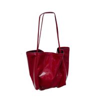 Women's Large All Seasons Pu Leather Solid Color Fashion Square Open Tote Bag main image 3