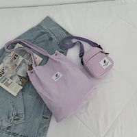 Women's Fashion Solid Color Flannel Shopping Bags sku image 1