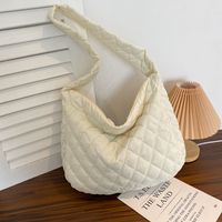 Women's Large Autumn&winter Composite Cloth Lingge Fashion Square Zipper Tote Bag sku image 2