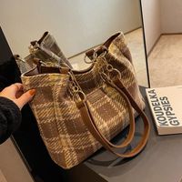 Femmes Mode Plaid Polyester Sac De Courses main image 1