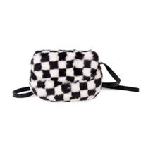 Women's Small Plush Plaid Fashion Square Zipper Crossbody Bag main image 3