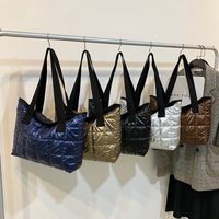 Women's Large Nylon Solid Color Fashion Square Zipper Tote Bag main image 1