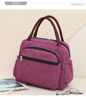 Women's Medium All Seasons Nylon Flower Fashion Square Zipper Handbag sku image 4