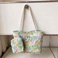 Femmes Grande Toutes Les Saisons Faux Cuir Bloc De Couleur Mode Carré Boucle Magnétique Ensembles De Sacs sku image 2