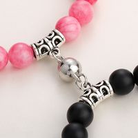 Fashion Round Stainless Steel Alloy Natural Stone Beaded Bracelets main image 4
