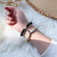 Fashion Round Stainless Steel Alloy Natural Stone Beaded Bracelets main image 2