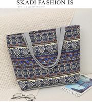 Women's Ethnic Style Animal Stripe Canvas Shopping Bags sku image 1