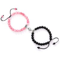 Fashion Round Stainless Steel Alloy Natural Stone Beaded Bracelets sku image 20