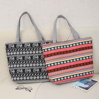 Women's Ethnic Style Animal Stripe Canvas Shopping Bags main image 6