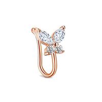 Simple Style Heart Shape Stainless Steel Inlay Zircon Nose Ring 1 Piece sku image 32