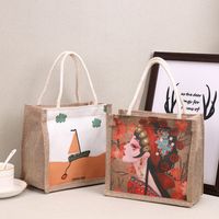 Women's Fashion Cartoon Fruit Canvas Cotton And Linen Shopping Bags main image 2