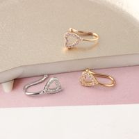 Simple Style Heart Shape Stainless Steel Inlay Zircon Nose Ring 1 Piece main image 1