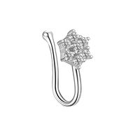 Simple Style Heart Shape Stainless Steel Inlay Zircon Nose Ring 1 Piece sku image 33