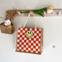 Women's Fashion Cartoon Fruit Canvas Cotton And Linen Shopping Bags sku image 4