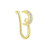 Simple Style Heart Shape Stainless Steel Inlay Zircon Nose Ring 1 Piece sku image 26