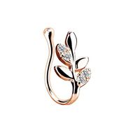 Simple Style Heart Shape Stainless Steel Inlay Zircon Nose Ring 1 Piece sku image 21