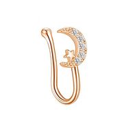 Simple Style Heart Shape Stainless Steel Inlay Zircon Nose Ring 1 Piece sku image 27