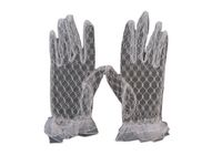 Women's Fashion Rhombus Lace Gloves 1 Pair main image 6