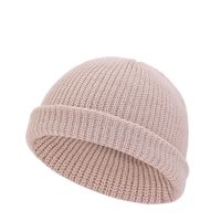 Men's Simple Style Solid Color Crimping Wool Cap main image 2