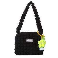 Women's Small Plush Solid Color Fashion Square Zipper Crossbody Bag main image 2