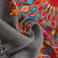 Women's Retro Leaves Imitation Cashmere Tassel Winter Scarves main image 4