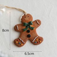 Christmas Cute Gingerbread Resin Party Hanging Ornaments 1 Piece sku image 3