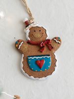 Christmas Cute Gingerbread Resin Party Hanging Ornaments 1 Piece main image 3