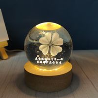 Creative Carving Luminous Crystal Ball Table Decorative Small Night Lamp sku image 13