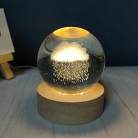 Creative Carving Luminous Crystal Ball Table Decorative Small Night Lamp sku image 16