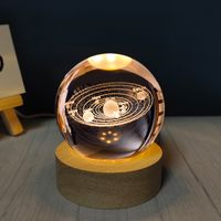 Creative Carving Luminous Crystal Ball Table Decorative Small Night Lamp sku image 3