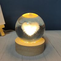 Creative Carving Luminous Crystal Ball Table Decorative Small Night Lamp sku image 23