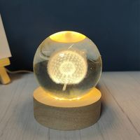 Creative Carving Luminous Crystal Ball Table Decorative Small Night Lamp sku image 19
