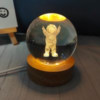 Creative Carving Luminous Crystal Ball Table Decorative Small Night Lamp sku image 10
