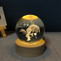 Creative Carving Luminous Crystal Ball Table Decorative Small Night Lamp sku image 18