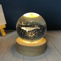 Creative Carving Luminous Crystal Ball Table Decorative Small Night Lamp sku image 22