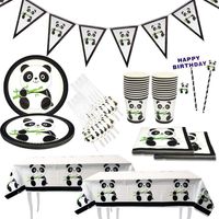 Birthday Panda Paper Party Tableware 1 Set main image 6