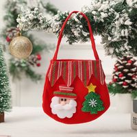Christmas Fashion Snowman Elk Cloth Party Gift Wrapping Supplies 1 Piece sku image 1
