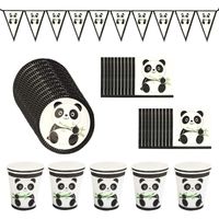 Birthday Panda Paper Party Tableware 1 Set main image 2