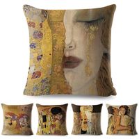 Retro Cartoon Linen Pillow Cases main image 1