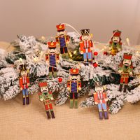 Christmas Cute Soldier Wood Party Decorative Props 1 Set main image 3