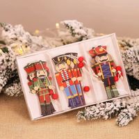 Christmas Cute Soldier Wood Party Decorative Props 1 Set sku image 1