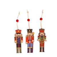 Christmas Cute Soldier Wood Party Decorative Props 1 Set main image 4