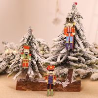 Christmas Cute Soldier Wood Party Decorative Props 1 Set main image 6