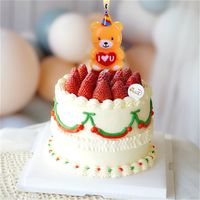 Birthday Cute Little Bear Paraffin Party Candle 1 Piece main image 5