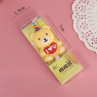 Birthday Cute Little Bear Paraffin Party Candle 1 Piece sku image 3