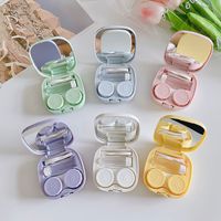Simple Portable Glossy Storage Box Contact Lenses Case main image 5