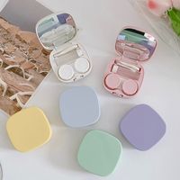 Simple Portable Glossy Storage Box Contact Lenses Case main image 1
