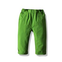 Fashion Solid Color Elastic Waist Cotton Boys Pants main image 2