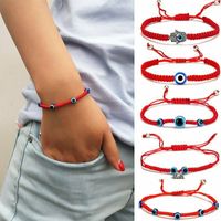 Moda Ojo Aleación Vidrio Soga Trenza Mujeres Pulsera main image 6